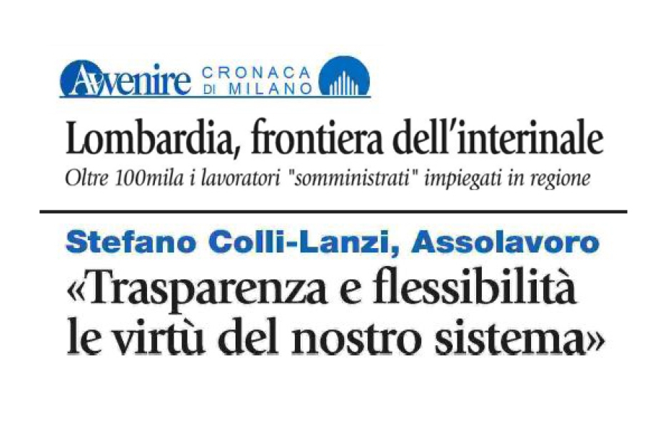Lombardia, frontiera dell’interinale
