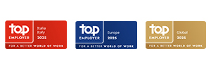 Loghi Top Employer Italia 2025 BAT Trieste
